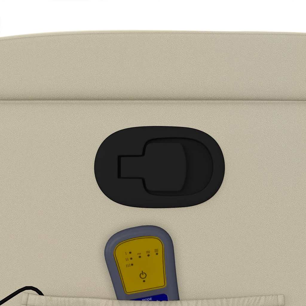 Fauteuil de massage inclinable crème similicuir - XIOS