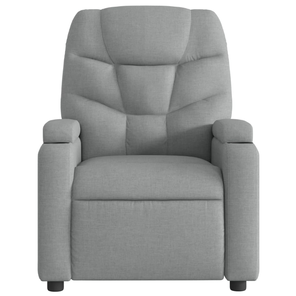 Fauteuil inclinable de massage gris clair tissu - XIOS