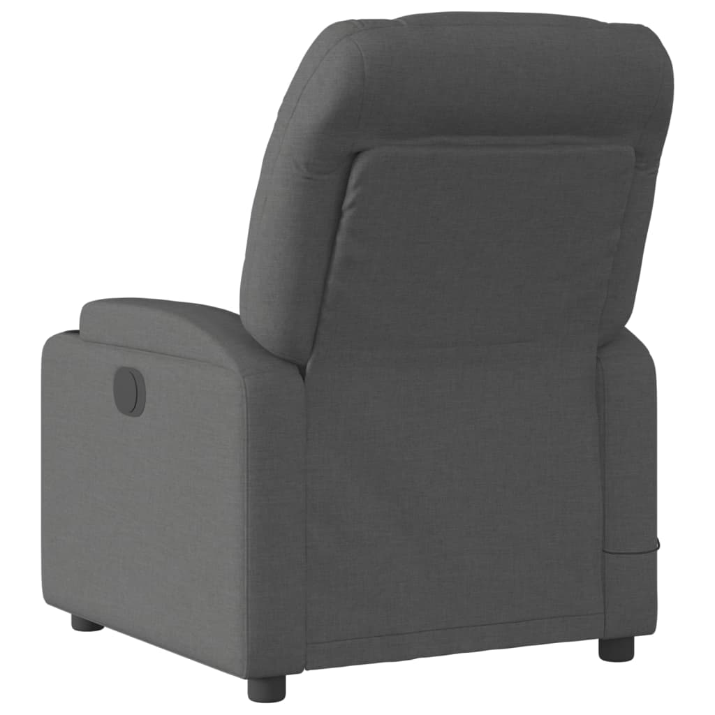 Fauteuil inclinable de massage gris foncé tissu - XIOS
