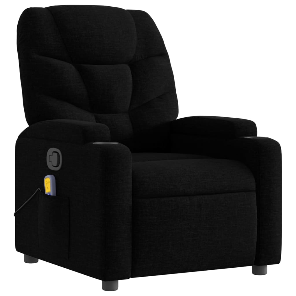 Fauteuil inclinable de massage noir tissu - XIOS