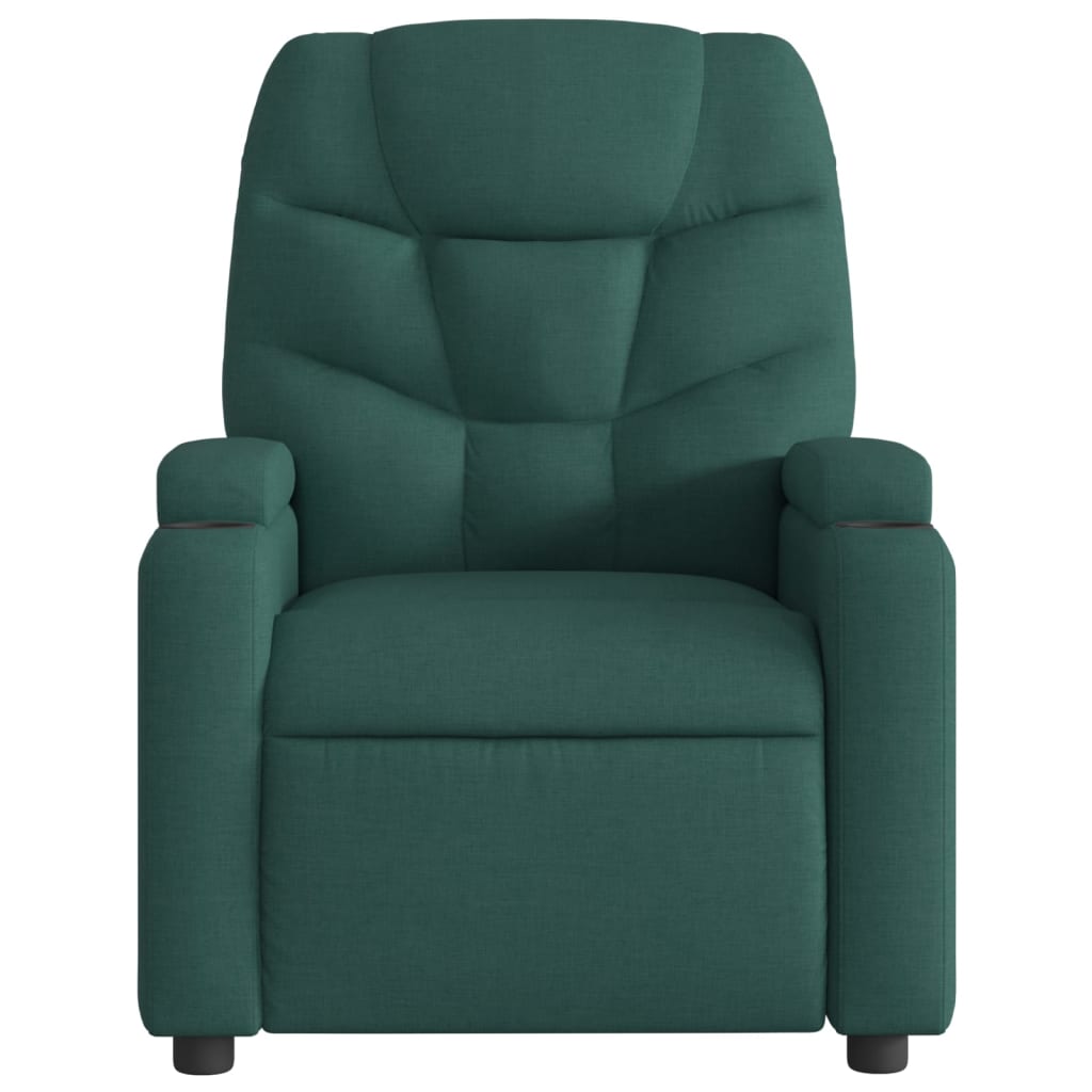 Fauteuil inclinable de massage vert foncé tissu - XIOS