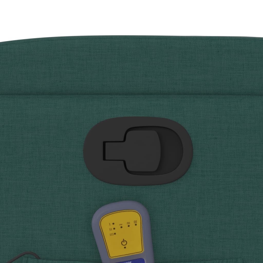 Fauteuil inclinable de massage vert foncé tissu - XIOS