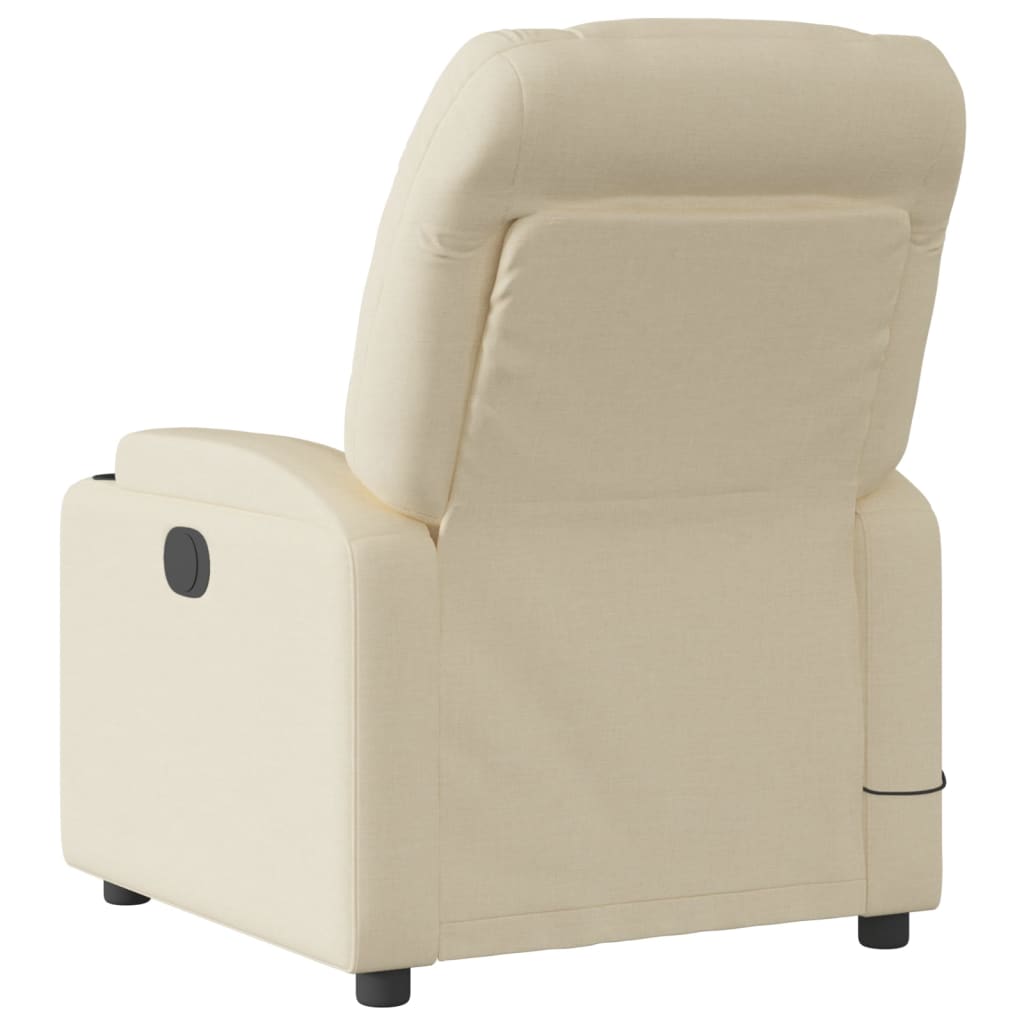 Fauteuil inclinable de massage crème tissu - XIOS
