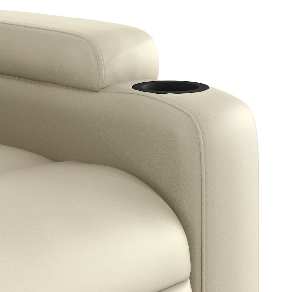 Fauteuil de massage inclinable crème similicuir - XIOS