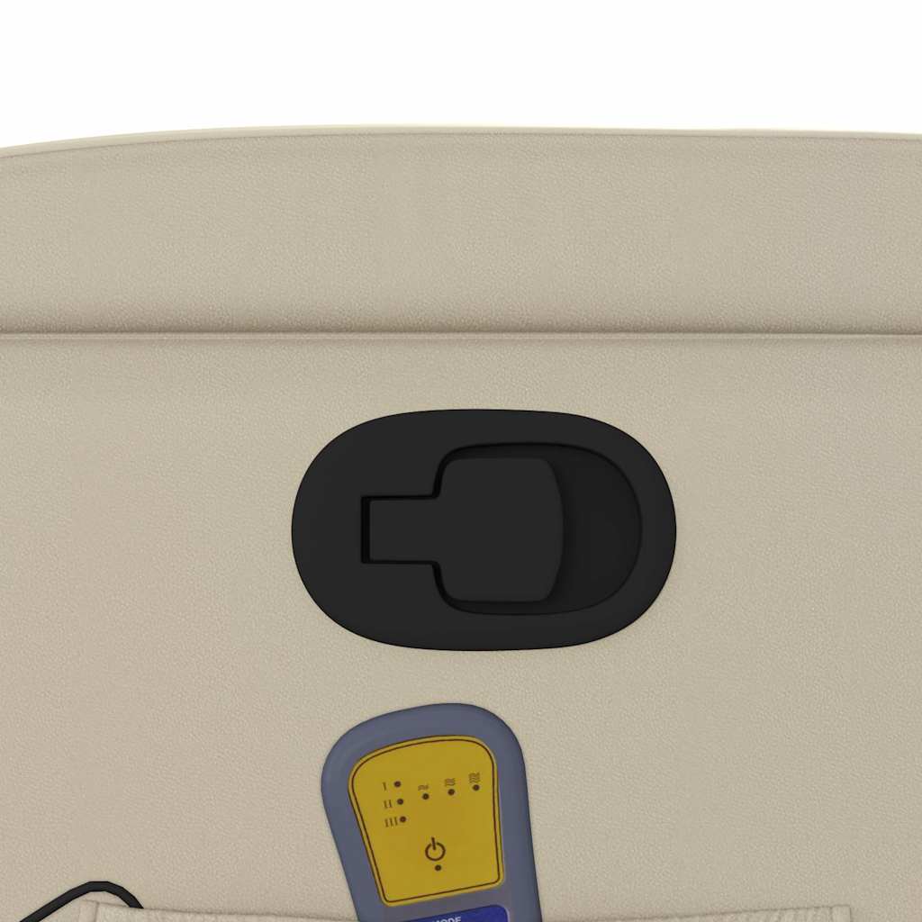 Fauteuil de massage inclinable crème similicuir - XIOS