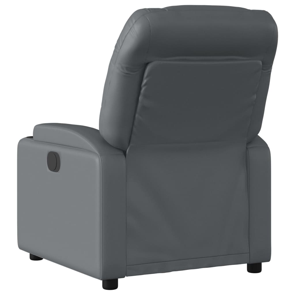 Fauteuil de massage inclinable gris similicuir - XIOS