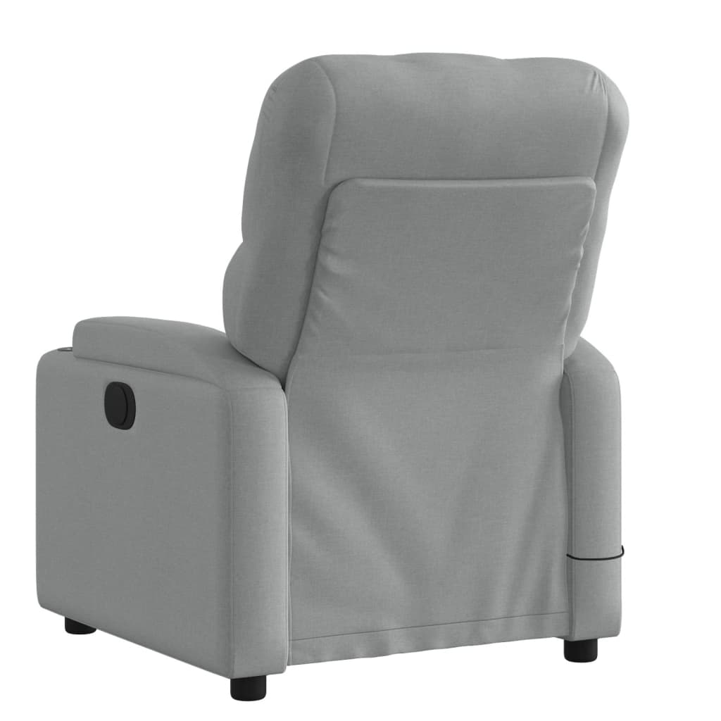 Fauteuil inclinable de massage gris clair tissu - XIOS