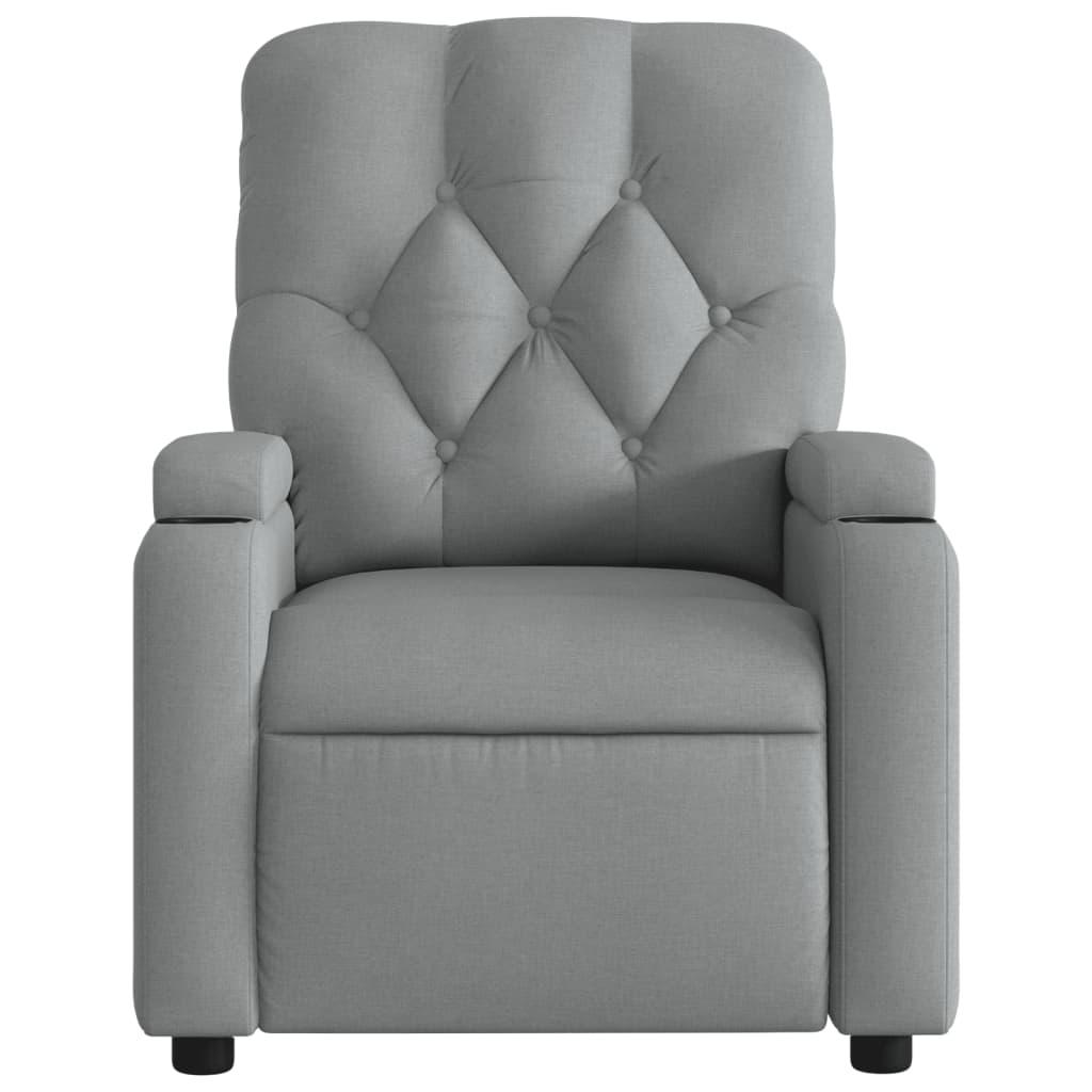 Fauteuil inclinable de massage gris clair tissu - XIOS
