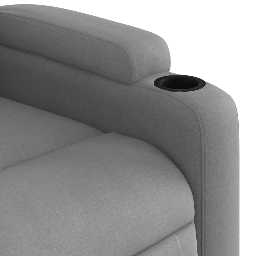 Fauteuil inclinable de massage gris clair tissu - XIOS