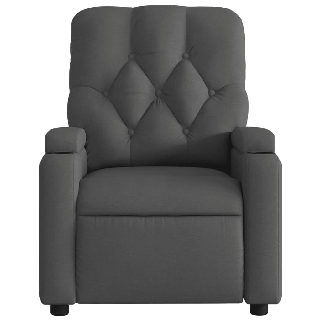 Fauteuil inclinable de massage gris foncé tissu - XIOS