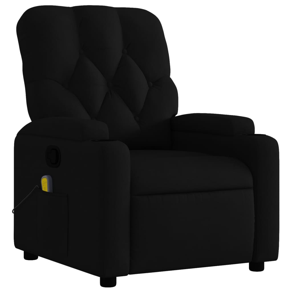 Fauteuil inclinable de massage noir tissu - XIOS