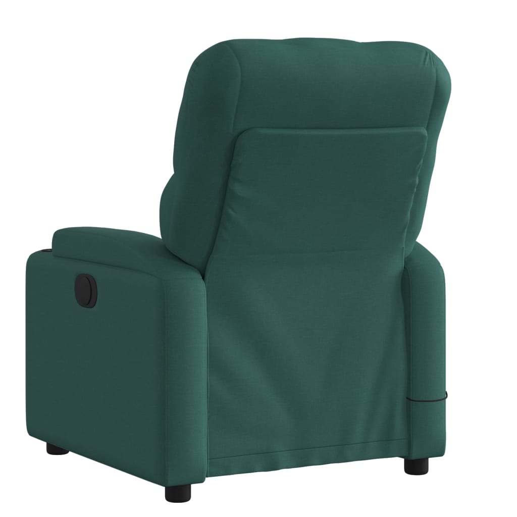 Fauteuil inclinable de massage vert foncé tissu - XIOS