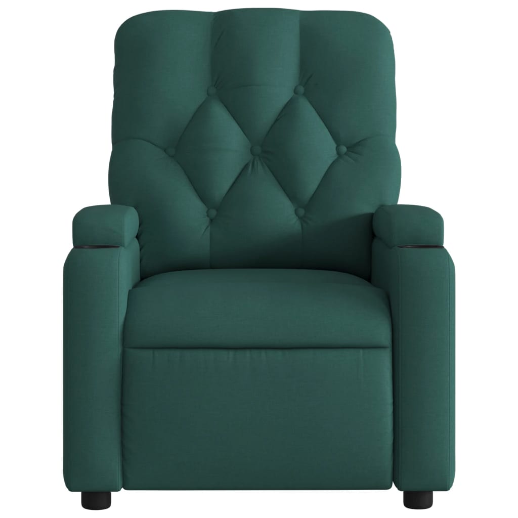 Fauteuil inclinable de massage vert foncé tissu - XIOS
