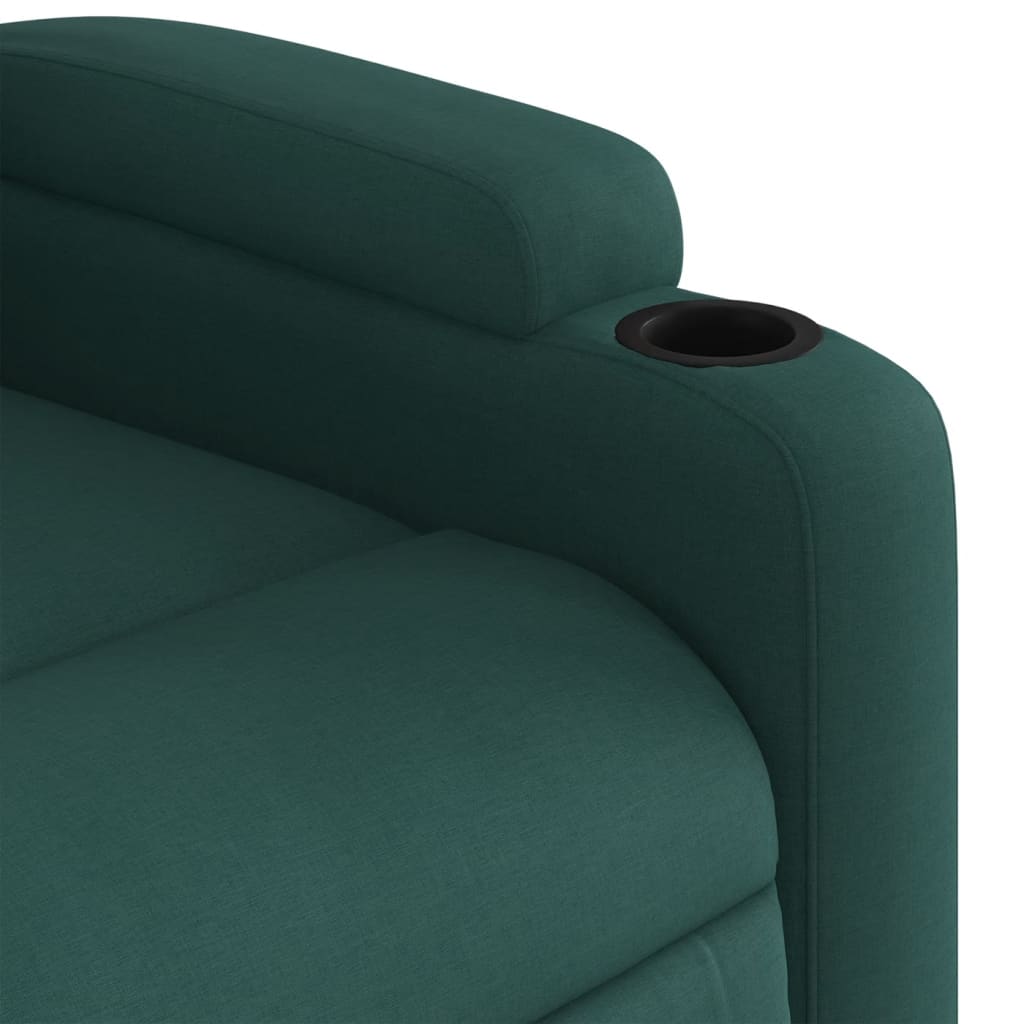 Fauteuil inclinable de massage vert foncé tissu - XIOS