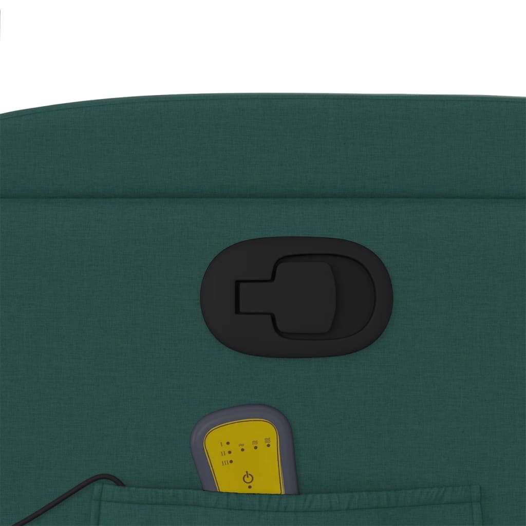 Fauteuil inclinable de massage vert foncé tissu - XIOS