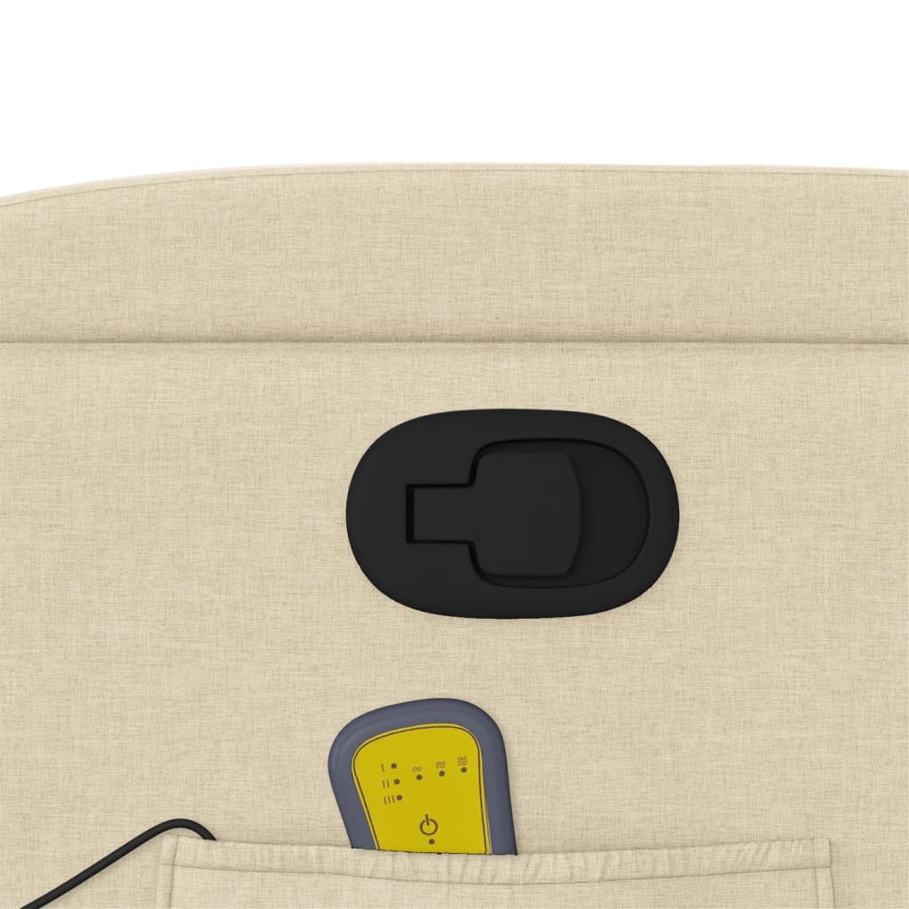 Fauteuil inclinable de massage crème tissu - XIOS