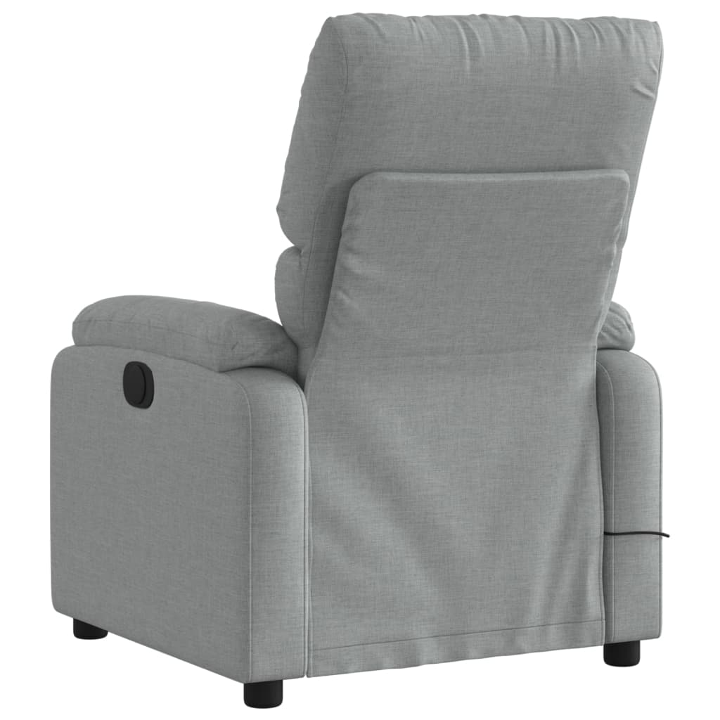 Fauteuil inclinable de massage gris clair tissu - XIOS