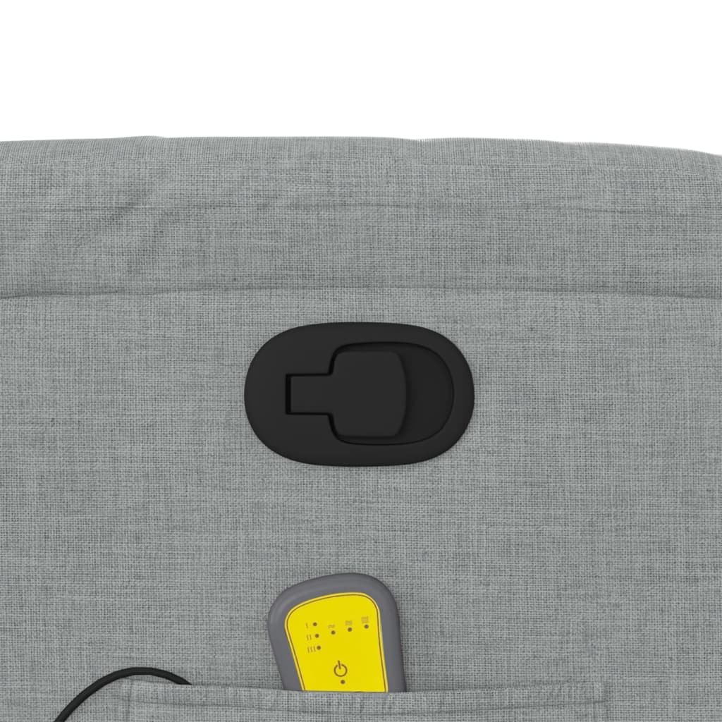 Fauteuil inclinable de massage gris clair tissu - XIOS