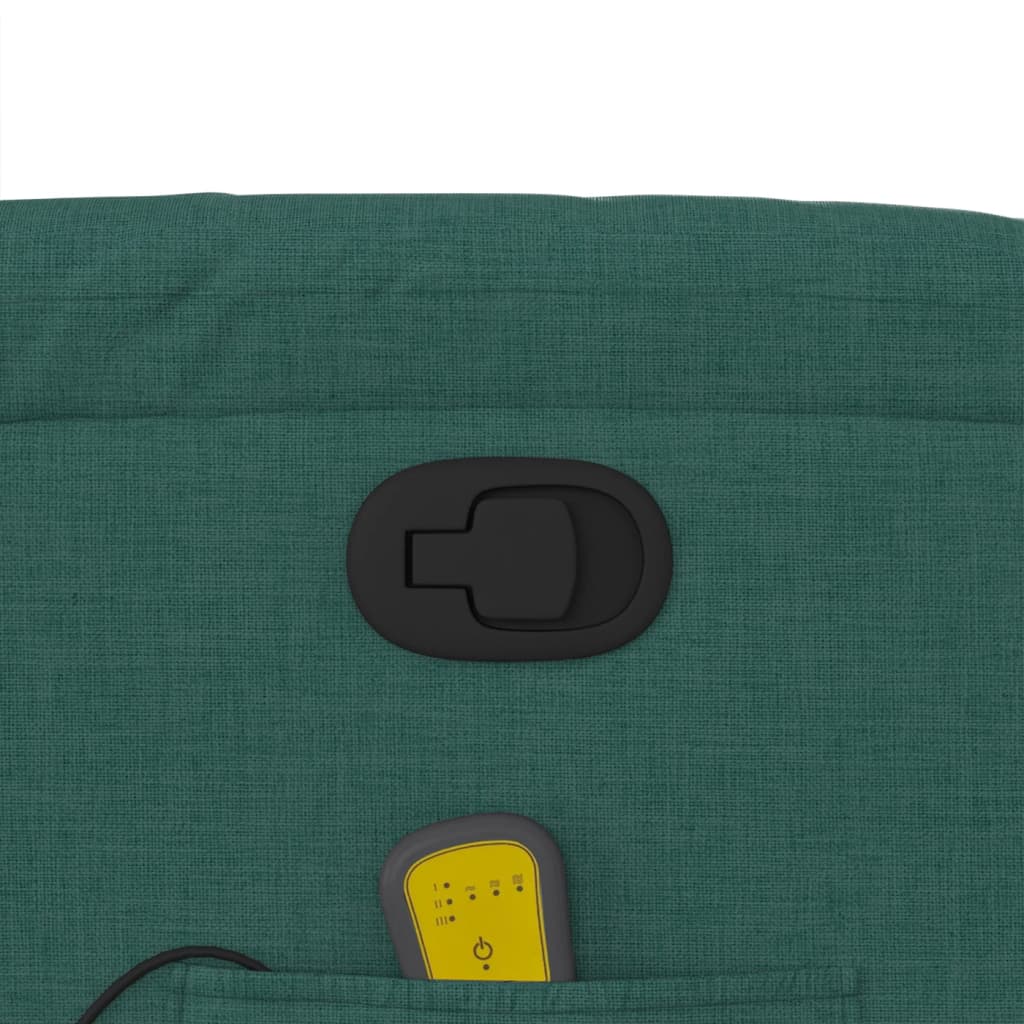 Fauteuil inclinable de massage vert foncé tissu - XIOS