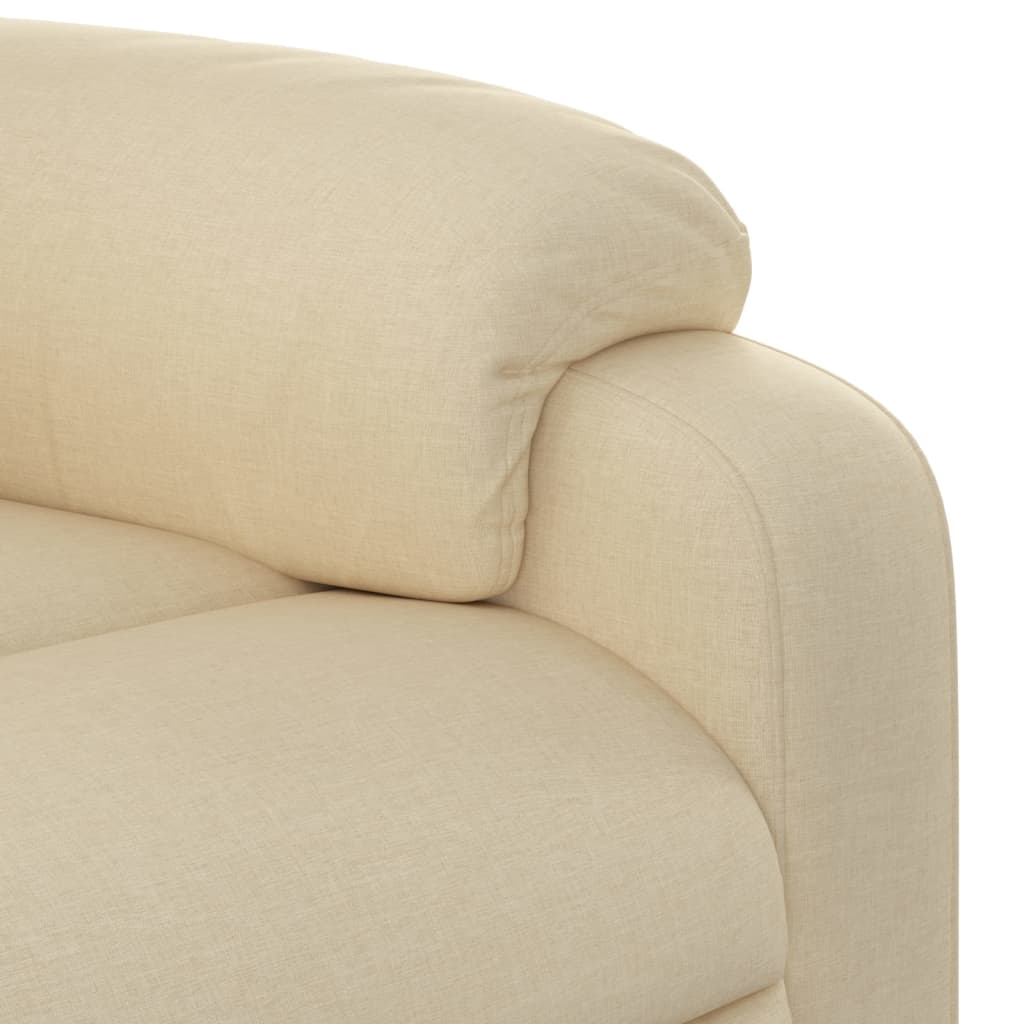 Fauteuil inclinable de massage crème tissu - XIOS