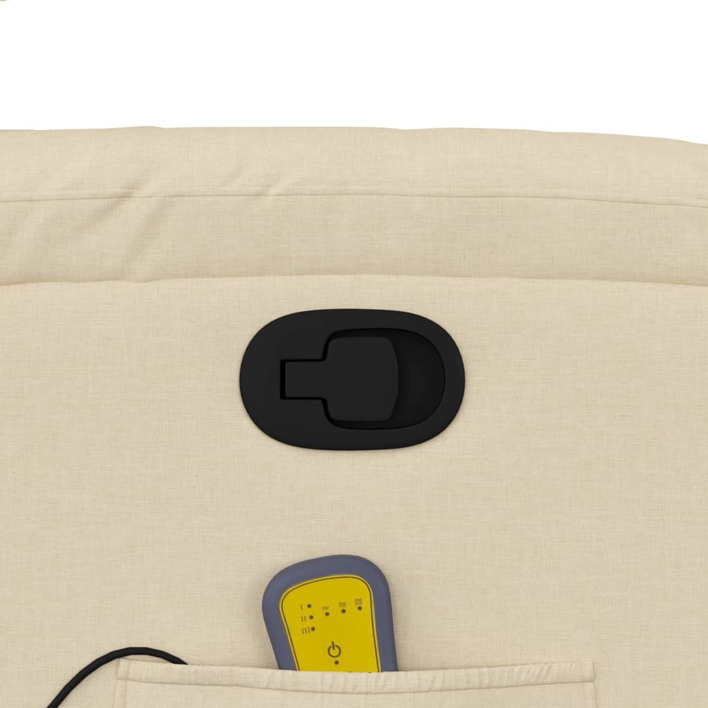 Fauteuil inclinable de massage crème tissu - XIOS
