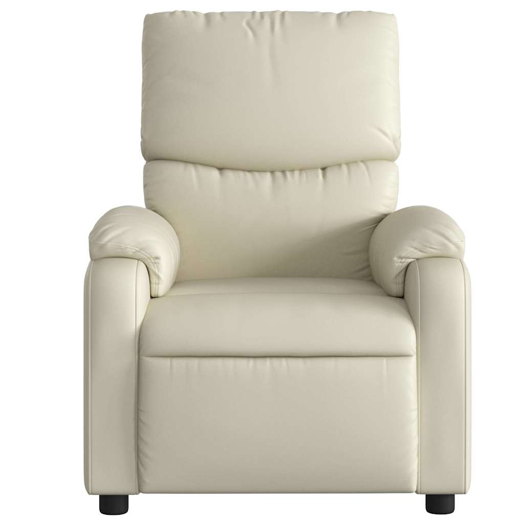 Fauteuil de massage inclinable crème similicuir - XIOS