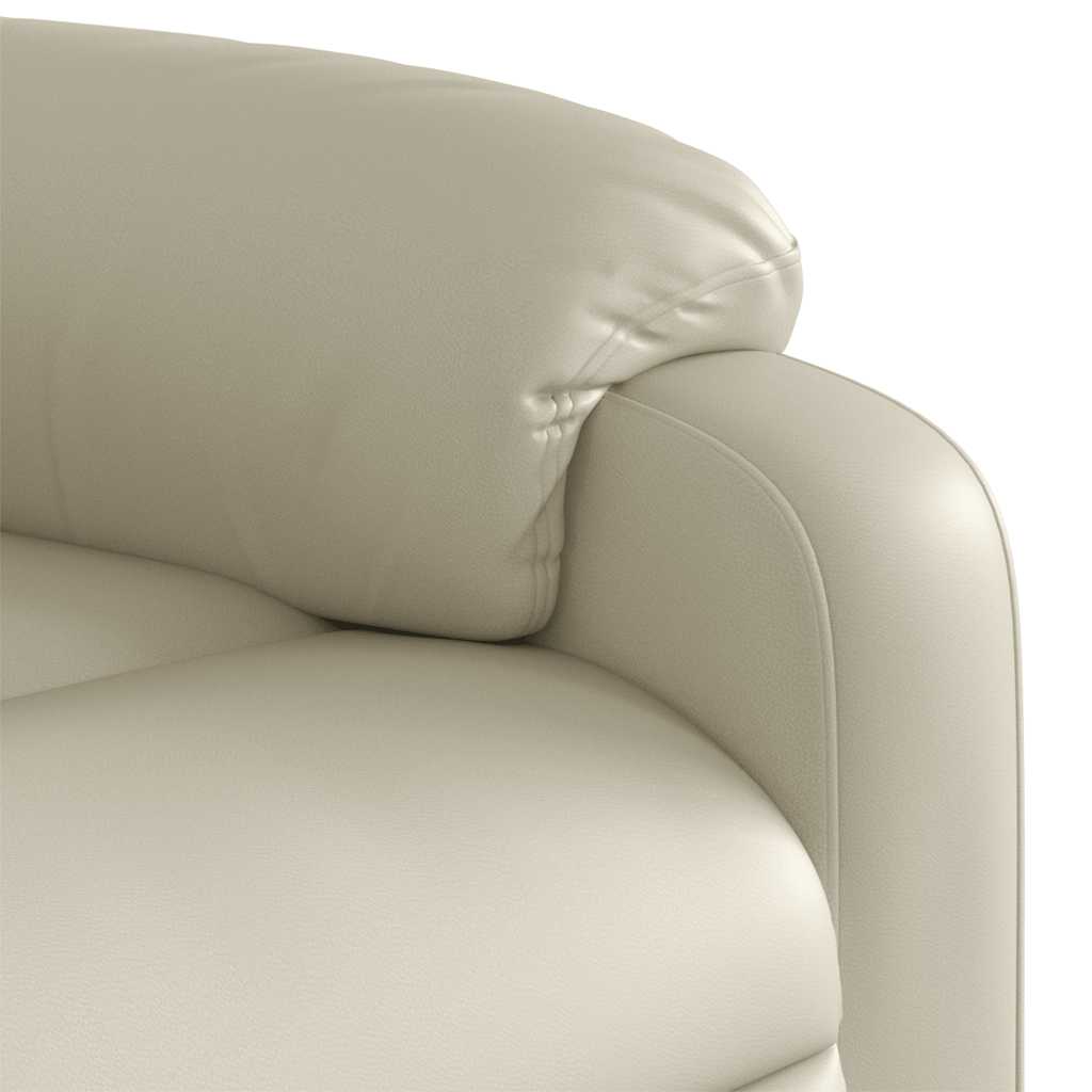 Fauteuil de massage inclinable crème similicuir - XIOS