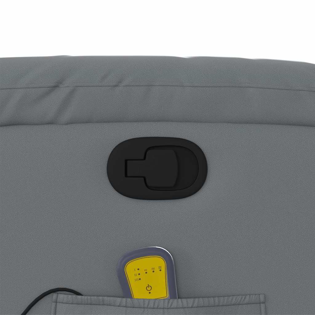 Fauteuil de massage inclinable gris similicuir - XIOS