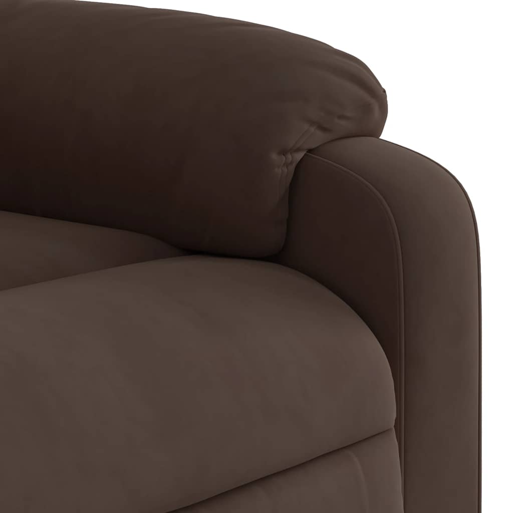 Fauteuil inclinable de massage marron tissu microfibre - XIOS