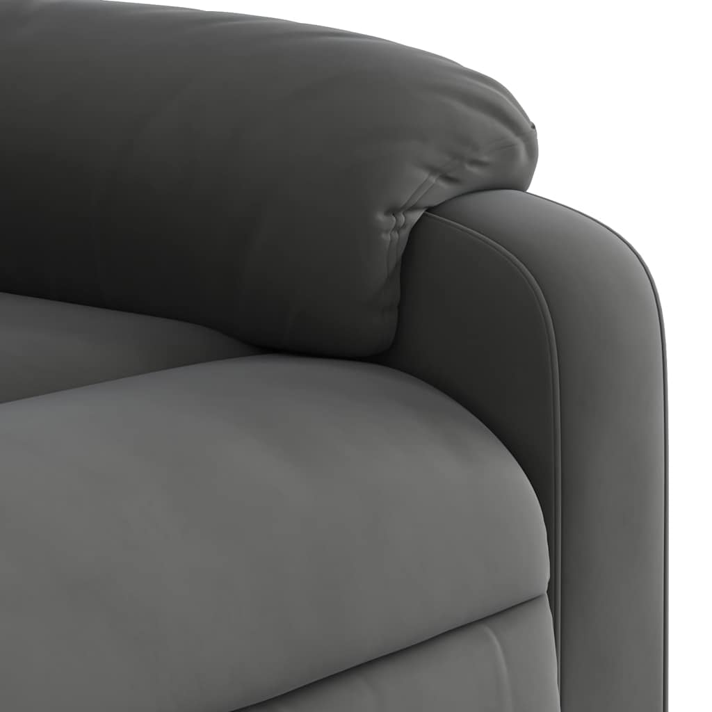 Fauteuil inclinable de massage gris foncé tissu microfibre - XIOS