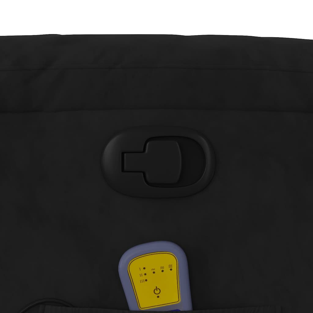 Fauteuil inclinable de massage noir tissu microfibre - XIOS