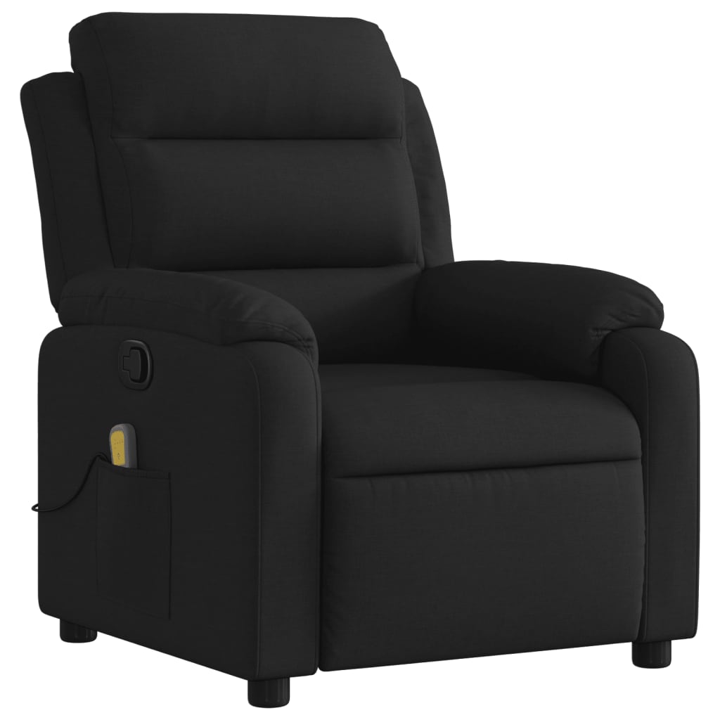 Fauteuil inclinable de massage noir tissu - XIOS