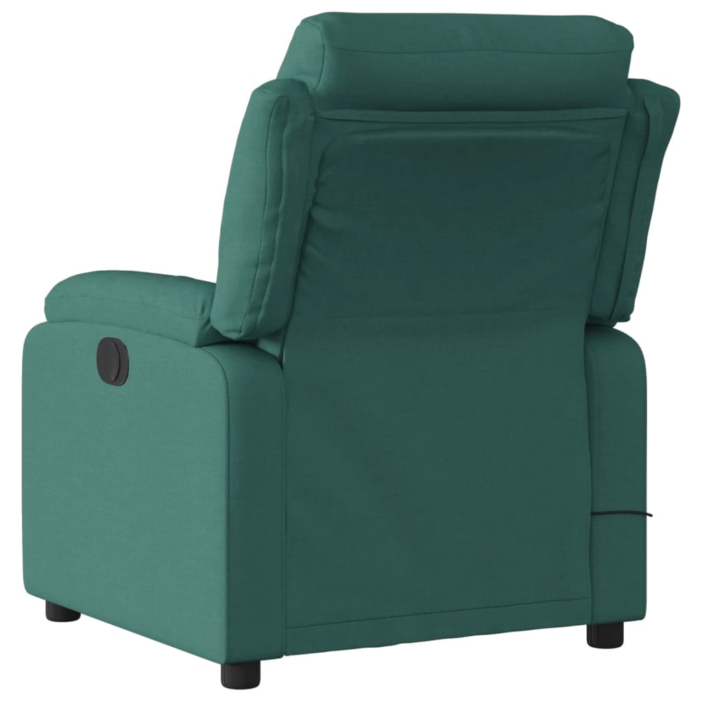Fauteuil inclinable de massage vert foncé tissu - XIOS