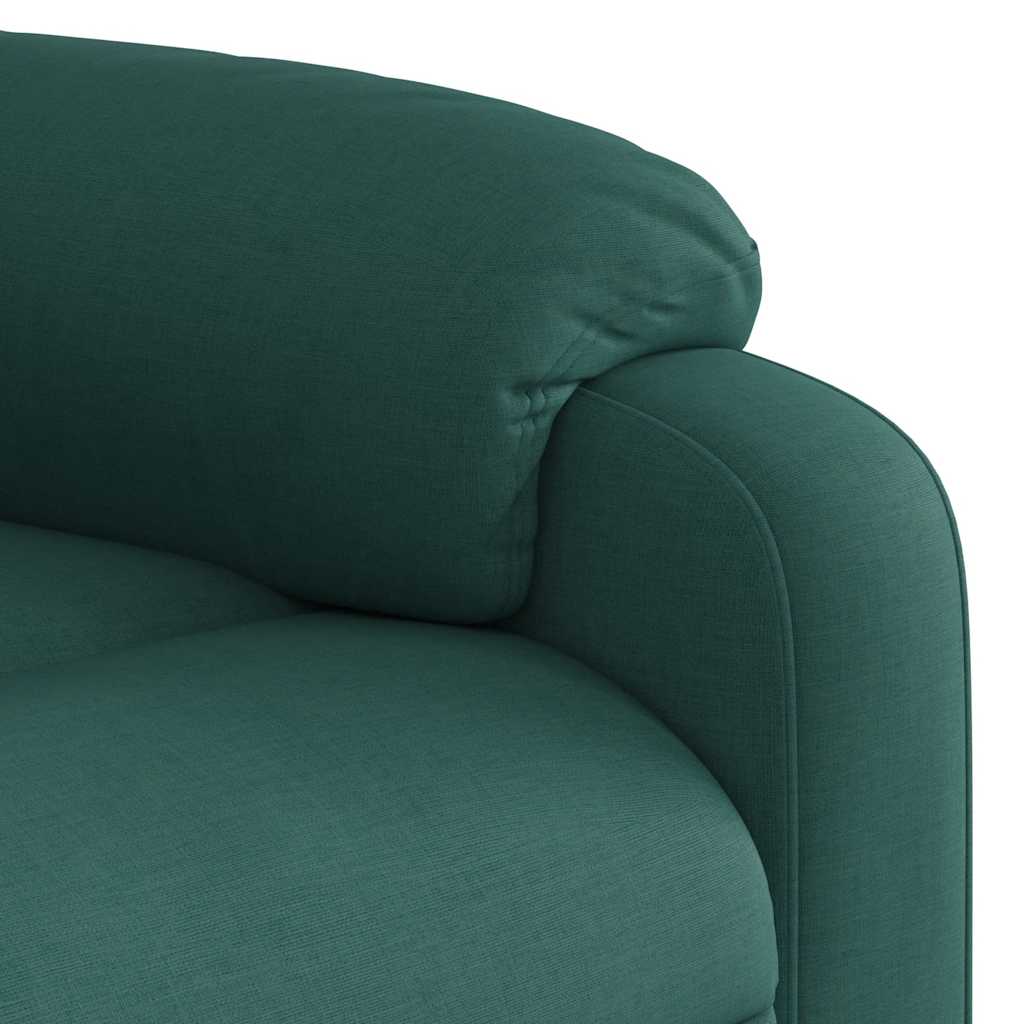 Fauteuil inclinable de massage vert foncé tissu - XIOS