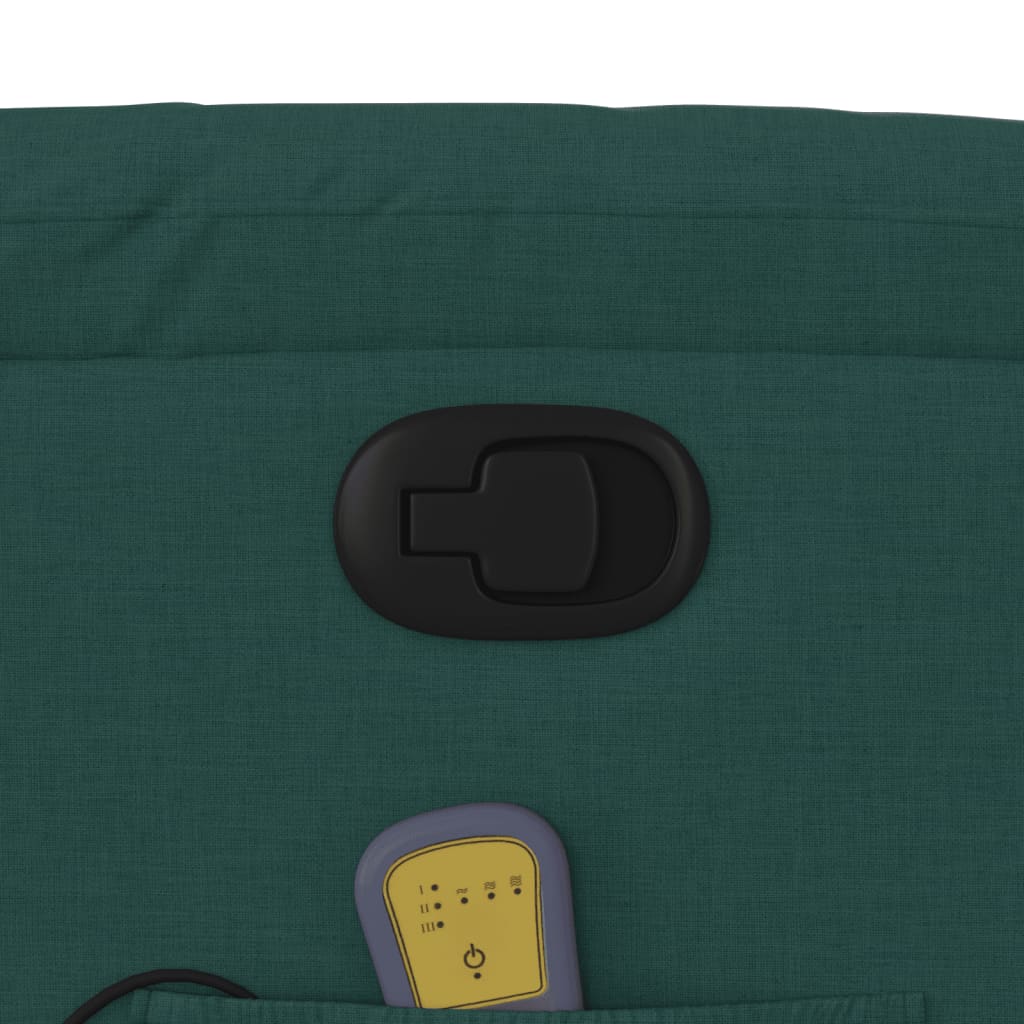 Fauteuil inclinable de massage vert foncé tissu - XIOS