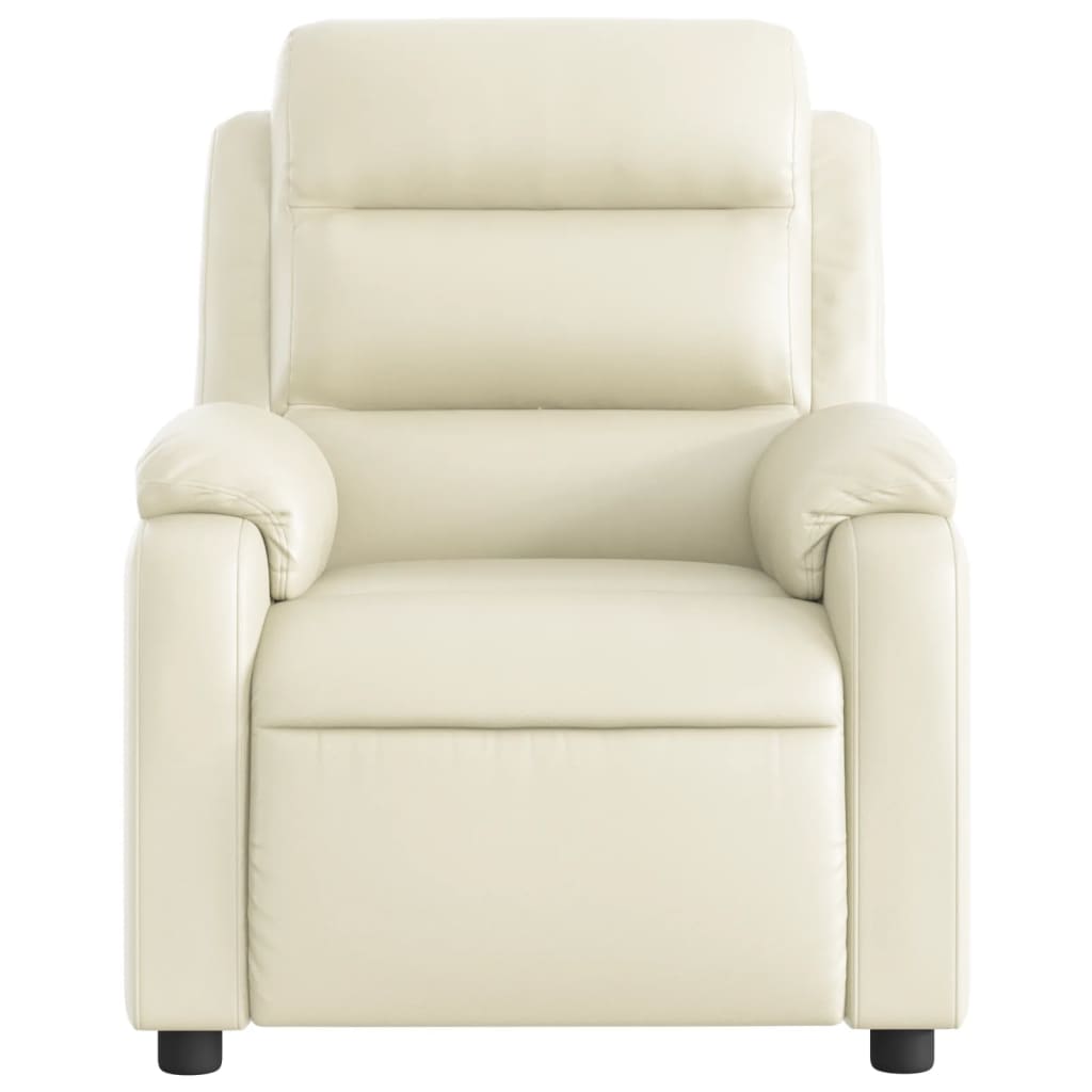 Fauteuil de massage inclinable crème similicuir - XIOS