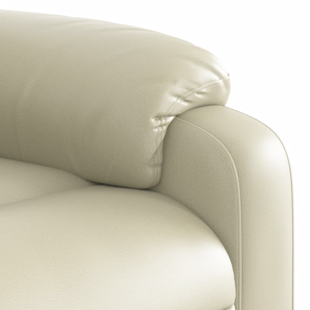 Fauteuil de massage inclinable crème similicuir - XIOS