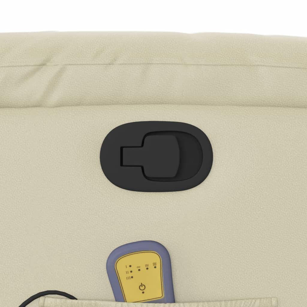 Fauteuil de massage inclinable crème similicuir - XIOS