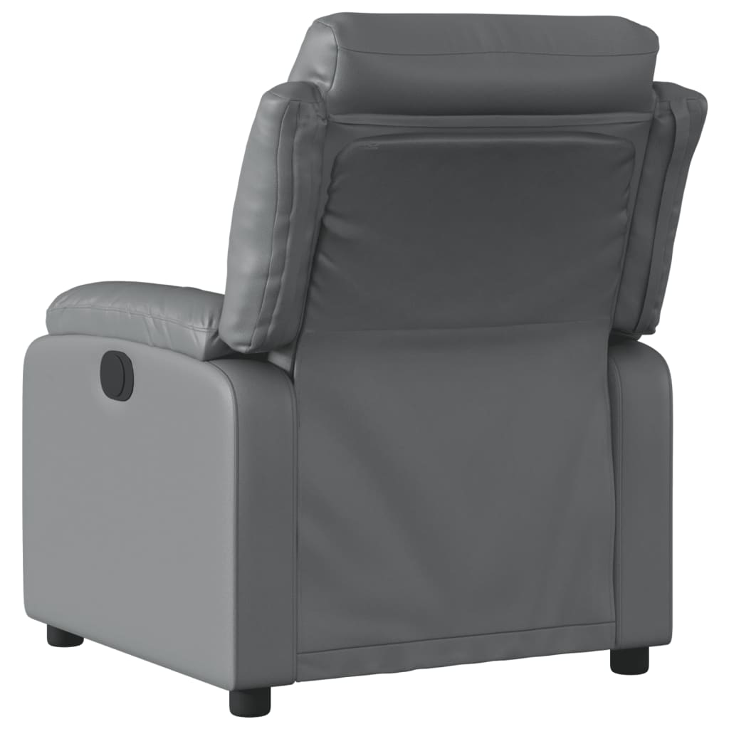 Fauteuil de massage inclinable gris similicuir - XIOS