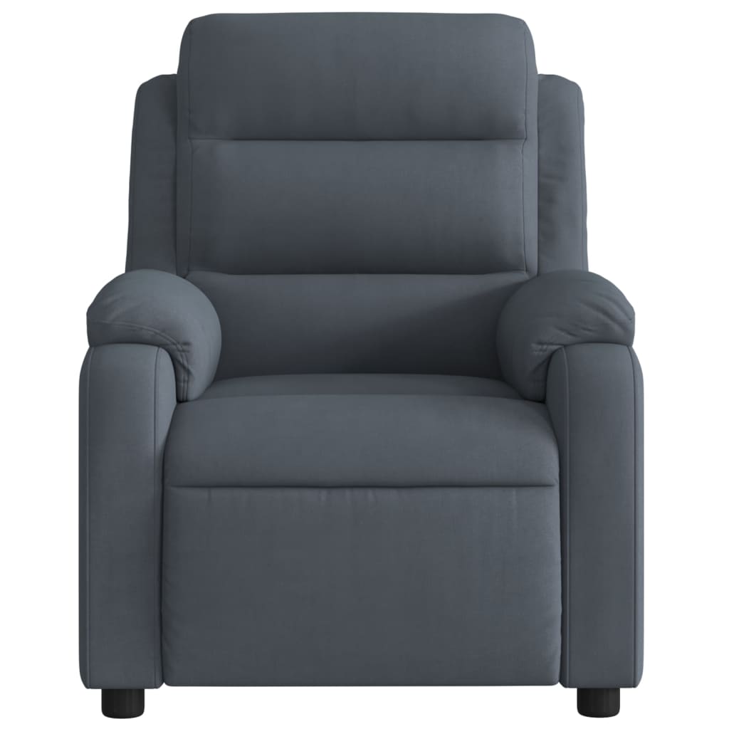 Fauteuil inclinable de massage gris foncé velours - XIOS