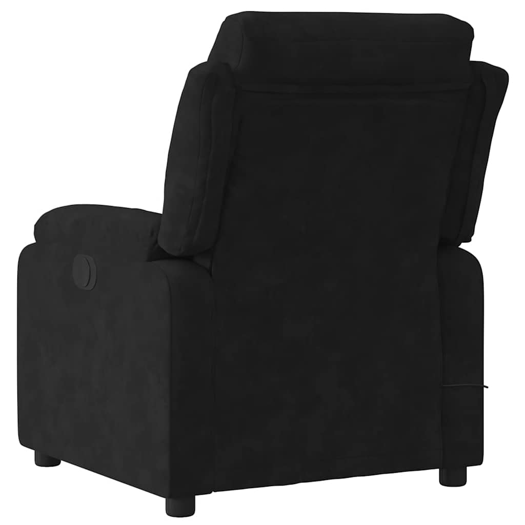 Fauteuil de massage inclinable noir velours - XIOS