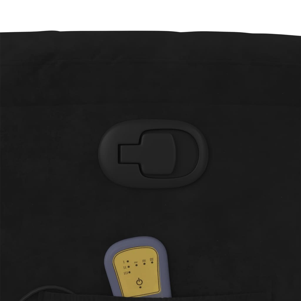 Fauteuil de massage inclinable noir velours - XIOS