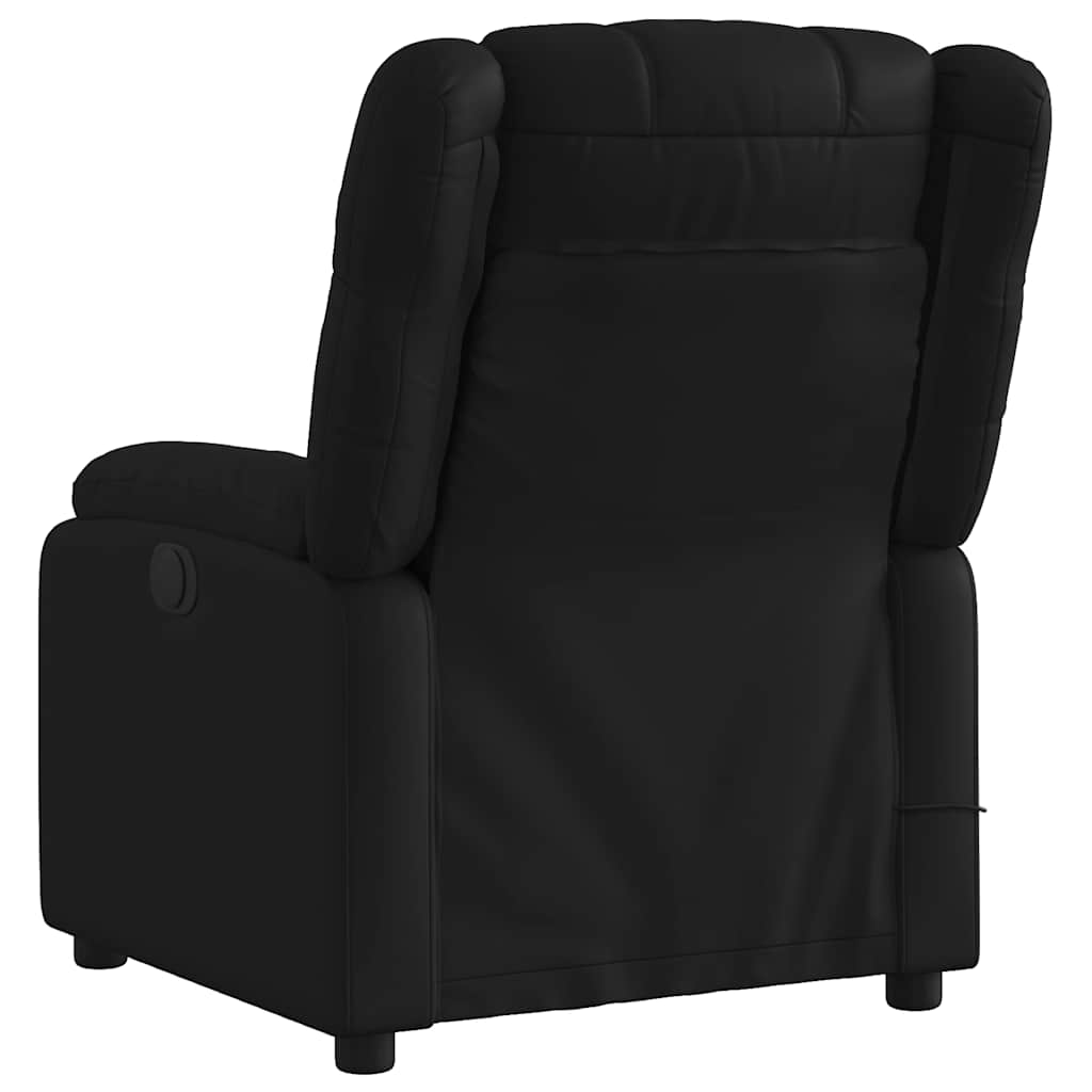 Fauteuil de massage inclinable noir similicuir