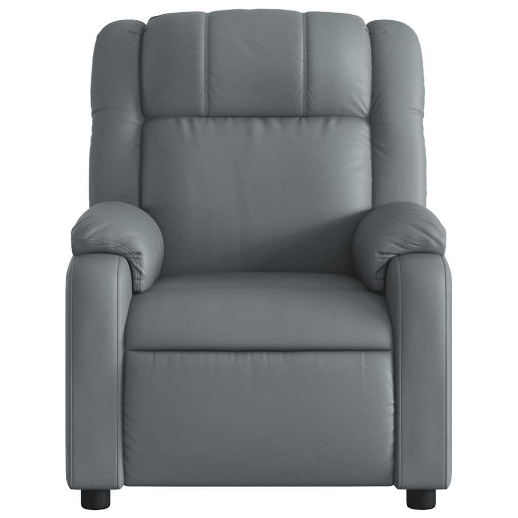 Fauteuil de massage inclinable gris similicuir - XIOS