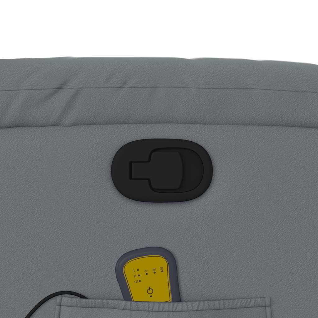 Fauteuil de massage inclinable gris similicuir - XIOS