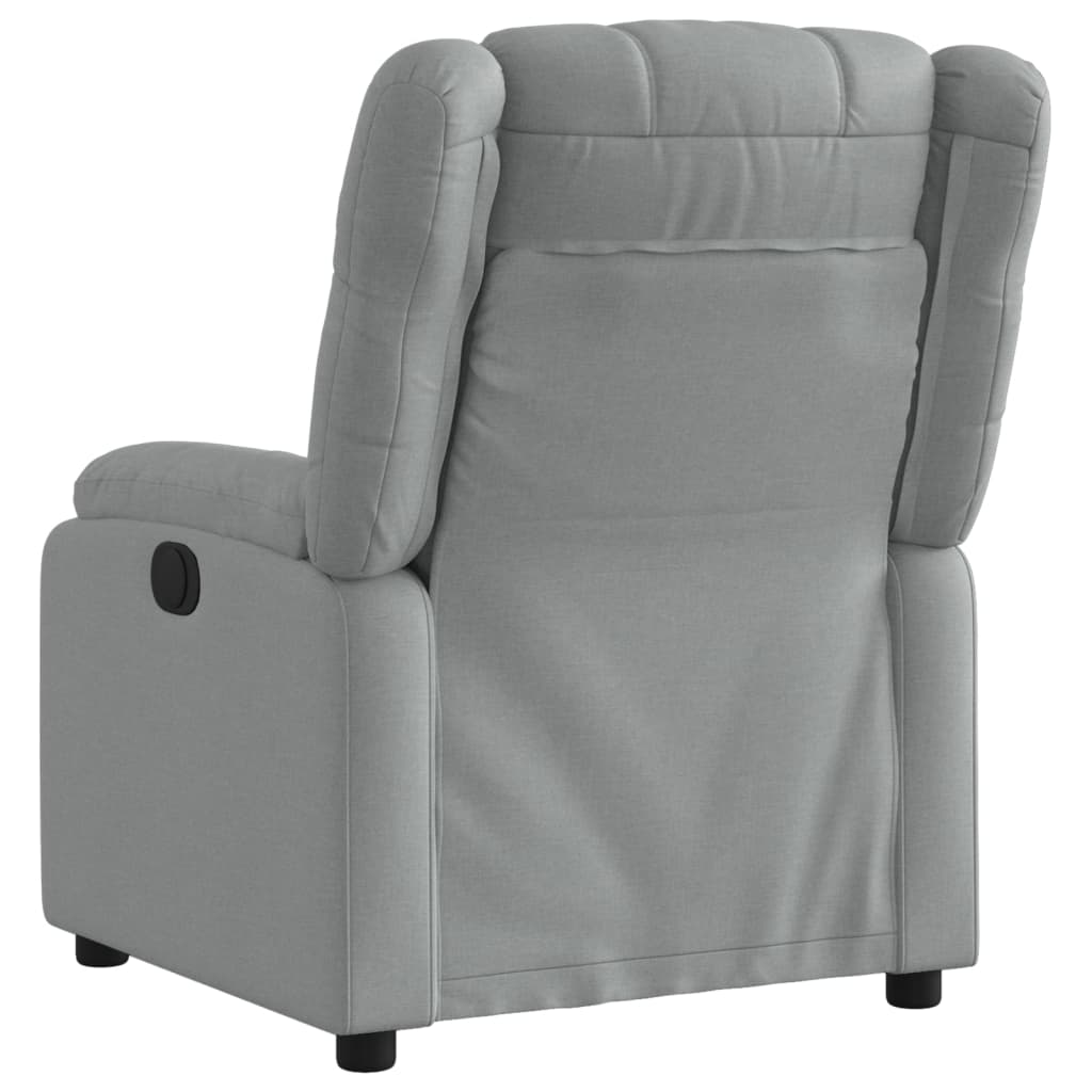 Fauteuil inclinable gris clair tissu - XIOS