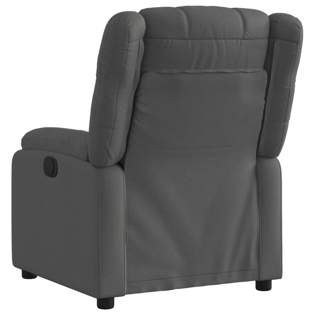 Fauteuil inclinable gris foncé tissu - XIOS