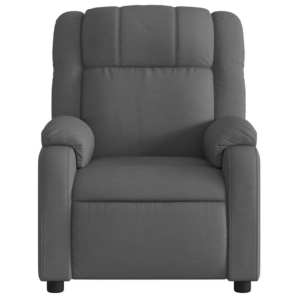 Fauteuil inclinable gris foncé tissu
