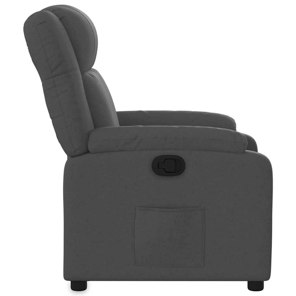 Fauteuil inclinable gris foncé tissu - XIOS