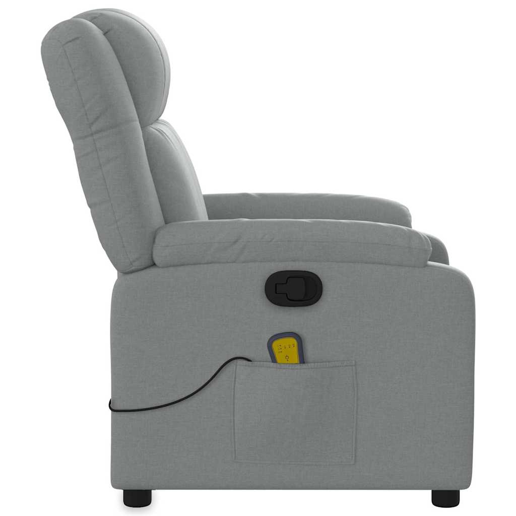 Fauteuil inclinable de massage gris clair tissu - XIOS